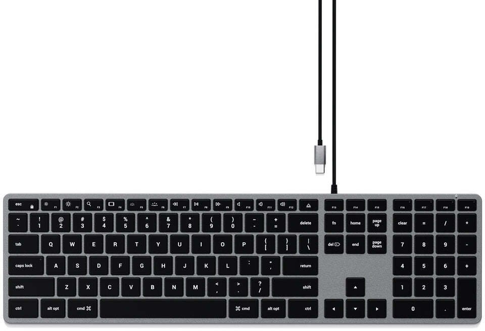 Satechi Slim W3 USB-C Wired Keyboard ST-UCSW3M-DE