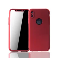Etui i futerały do telefonów - Etui na telefon komórkowy Etui ochronne na Apple iPhone XS Pełna obudowa Osłona ekranu 360 Czerwony - miniaturka - grafika 1