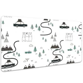 Podkładki na biurko - Mata ochronna z nadrukiem Motyw podróży 100x50 cm, Dywanomat - miniaturka - grafika 1