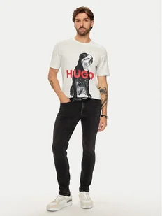 Hugo Jeansy 50522151 Czarny Extra Slim Fit - Spodnie męskie - miniaturka - grafika 1