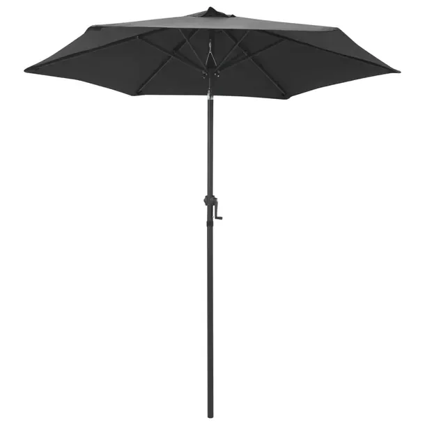 Parasol ogrodowy przechylny, antracytowy, 200x224 cm, poliester i aluminium
