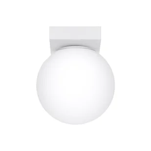 Biała lampa sufitowa ze szklanym kloszem ø 12 cm Umerta – Nice Lamps - Lampy sufitowe - miniaturka - grafika 1