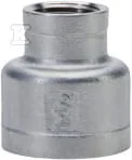 Łączniki, trójniki, kształtki - Gebo Mufa gwintowana ze stali nierdzewnej redukcyjna 1 1/2" x 1" - miniaturka - grafika 1