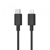 Kable USB - ECONOMY KABEL USB PD TYP-C DO IPHONE 20W CZARNY 1M PD - miniaturka - grafika 1