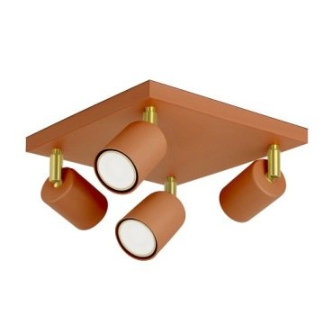 Lampa sufitowa plafon terakota pomarańczowa Led reflektor GU10 do salonu