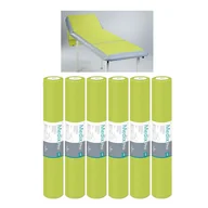 Kosmetyczne akcesoria jednorazowe - Podkład higieniczny na rolce 70cm x 50cm limonkowy podfoliowany 54g MedixPro 480szt - miniaturka - grafika 1