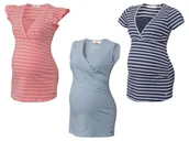 Bluzki ciążowe - bellybutton T-shirt/ top ciążowy i do karmienia damski, z bawełny - miniaturka - grafika 1