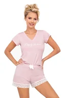 Piżamy damskie - Piżama Simply 1/2 Powder Pink - miniaturka - grafika 1