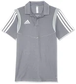 Odzież sportowa dziecięca - adidas Tiro19 Co Poloy koszulka polo dla dzieci, szary - miniaturka - grafika 1