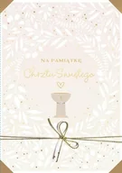 Kartki okolicznościowe i zaproszenia - Kukartka Karnet DK-1294 Chrzest kokardka - artykuł papierniczy - miniaturka - grafika 1