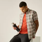 Koszule męskie - Regatta Koszula męska z krótkim rękawem Travel Light przeciw insektom Beżowy, Rozmiar: L - miniaturka - grafika 1