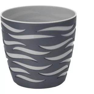 Doniczka SAHARA DUO 23 antracyt + platyna - Donice - miniaturka - grafika 1