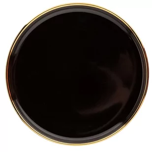 Altom, Gold Dream, półmisek okrągły do serwowania, czarny, 21 cm - Miski i półmiski - miniaturka - grafika 1