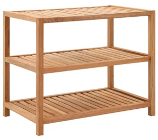 Regał łazienkowy z 3 półkami z drewna orzechowego G3-A40 - Półki do salonu Regał łazienkowy z 3 półkami z drewna orzechowego G3-A40 - Półki do salonu - miniaturka - grafika 1