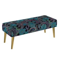 Ławki do przedpokoju - Dekoria Ławka Velvet wielokolorowy paisley welur - miniaturka - grafika 1
