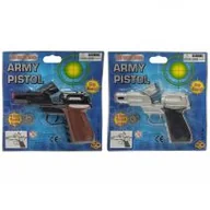 Zabawki militarne - Pistolet na spłonki metalowy PISAREK A-0284 - miniaturka - grafika 1