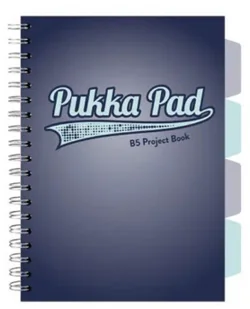 Project Book Navy B5/100K kratka granatowy (3szt) - PUKKA - Zeszyty szkolne - miniaturka - grafika 1