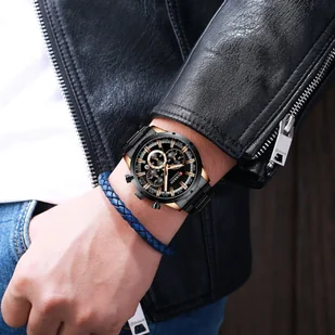 Zegarek ZEGAREK MĘSKI CURREN 8355 CHRONOGRAF (zc028d) +BOX - Zegarki męskie - miniaturka - grafika 3