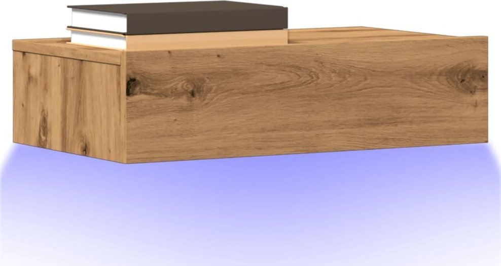 vidaXL vidaXL Szafka telewizyjna z LED, dąb artisan, 60x35x15,5 cm