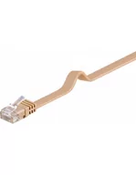 Patchcordy - Goobay Kabel LAN RJ45 95880 U/UTP CAT 6 1 m jasnobrązowy - miniaturka - grafika 1