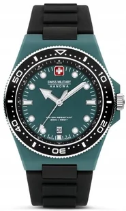 Zegarek Zestaw męski SWISS MILITARY SMWGN0001185 zielony sportowy do nurkowania - Zegarki męskie - miniaturka - grafika 1