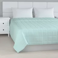 Narzuty - Dekoria Narzuta pikowana w kratę pastelowy błękit szer.260 × dł.210 cm Cotton Panama 498-702-10 - miniaturka - grafika 1