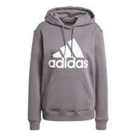 Bluzy damskie - adidas Damska bluza z kapturem Essentials Big Logo Regularna, M Charcoal, Grafitowy, M - miniaturka - grafika 1