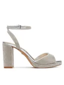 Sandały damskie - Aldo Sandały Alluring 13918870 Srebrny - miniaturka - grafika 1