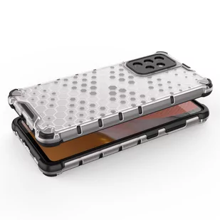 Honeycomb etui pancerny pokrowiec z żelową ramką Samsung Galaxy A72 4G czarny - Etui i futerały do telefonów - miniaturka - grafika 3