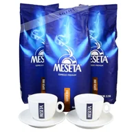 Kawa - Zestaw promocyjny 3kg kawy Meseta SUPER ORO + 2 filiżanki Meseta CAPPUCCINO - miniaturka - grafika 1