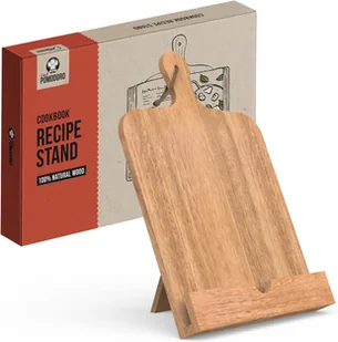 Chef Pomodoro Stojak na Przepisy i Tablety, 100% Drewno Akacjowe - Podpórki do książek - miniaturka - grafika 1