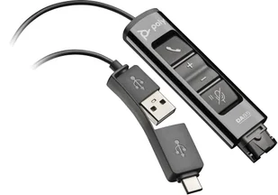 POLY Adapter DA85 USB na QD, czarny, TAA - Akcesoria do słuchawek - miniaturka - grafika 1