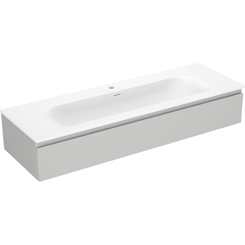 Mexen Orio szafka łazienkowa 140 cm z umywalką Vela, 1 szuflada, szara mat/biała mat - 91A10-14023-1-BF62-W23M01