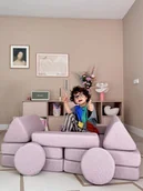 Łóżka dla dzieci i młodzieży - Sofa dla dzieci Shappy play original jasno różowy - miniaturka - grafika 1