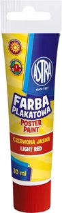 Astra Farba plakatowa tuba 30ml czerwona jasna p6 - Pozostałe akcesoria dla plastyków - miniaturka - grafika 1
