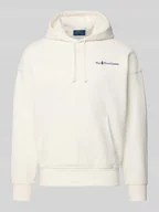 Bluzy męskie - Bluza o kroju relaxed fit z kapturem, wyhaftowanym logo i kieszenią kangurką - miniaturka - grafika 1