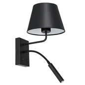 Lampy ścienne - Luminex Arden 3482 kinkiet lampa ścienna 2x8W+60W G9+E27 czarny/biały - miniaturka - grafika 1