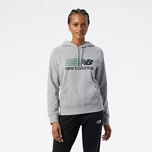 New Balance Damska bluza z kapturem Nb Classic, Szary atletyczne, M - Bluzy damskie - miniaturka - grafika 1