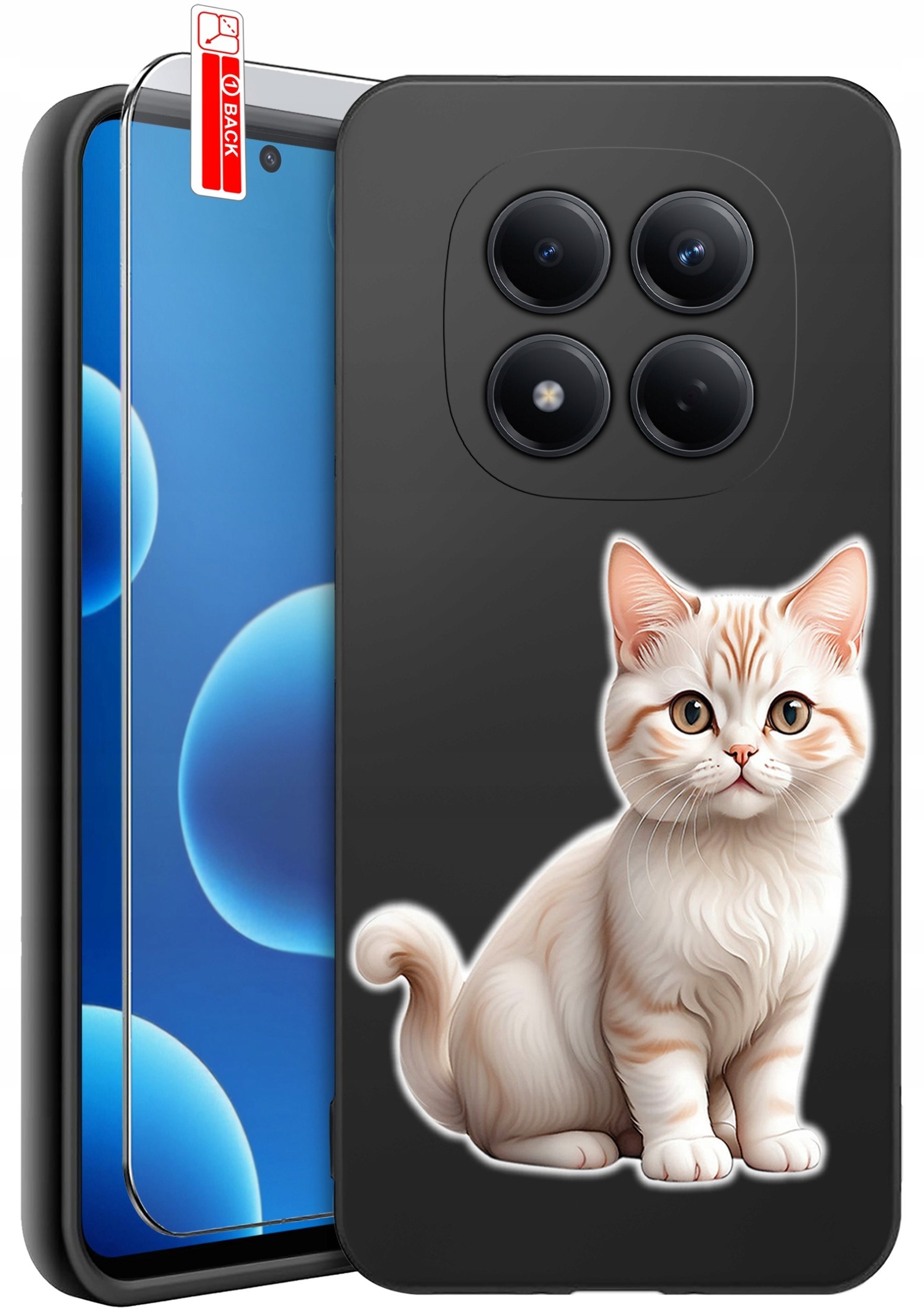krainaGSM Etui Do Xiaomi Redmi Note 15 Pro 5G Wzory Silikonowe Matt Case + Szkło