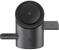 Ładowarki do telefonów - Adam Elements Ładowarka indukcyjna Mag Tube Qi2 3w1 15W do MagSafe, szara - miniaturka - grafika 1
