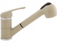 Baterie kuchenne - LAVEO BLG 469D DAGA Bateria zlewozmywakowa  stojąca z wyciąganą wylewką Jednouchwytowa Sposób montażu: stojący Głowica: 40 mm Zasięg wylewki: 204 mm Wykończenie: beż - miniaturka - grafika 1