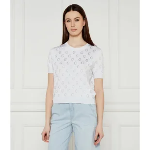 GUESS Bluzka JASMINE Regular Fit - Bluzki damskie - miniaturka - grafika 1