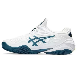 Trampki męskie - ASICS Court FF 3 Clay, Męskie trampki, 39.5 EU, White Gris Blue, 39.5 EU - grafika 1