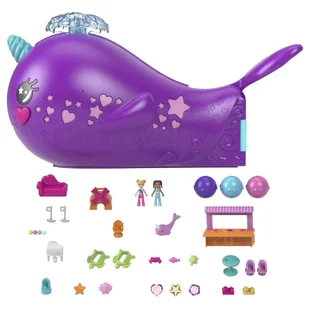 Polly Pocket Narwal Łódź podwodna Zestaw HKV71 - Domki dla lalek - miniaturka - grafika 2