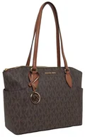 Torebki damskie - Torebka damska MICHAEL KORS shopper brązowa skórzana do ręki na ramię - miniaturka - grafika 1