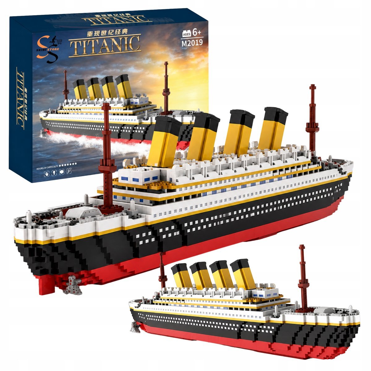 Klocki Titanic Statek 3688 El MEGA DUŻY Model Kolekcjonerski 58cm