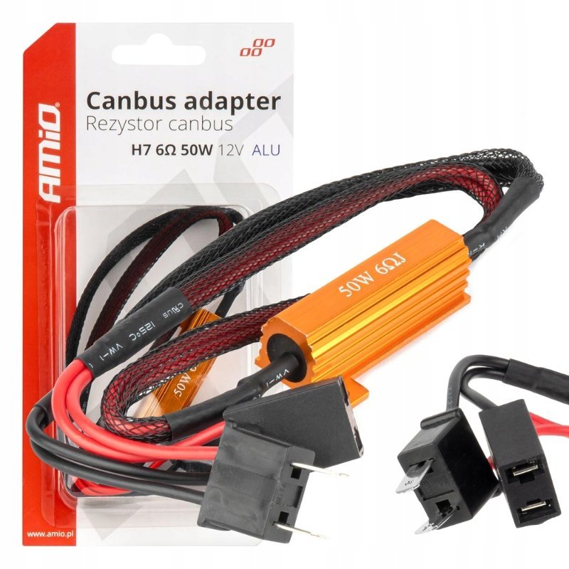 Rezystor Canbus 50w Opornik Żarówek Led H7 50w 6om 1szt. Brak Błędu Żarówki