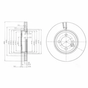 Tarcza hamulcowa DELPHI BG4146C - Tarcze hamulcowe - miniaturka - grafika 1
