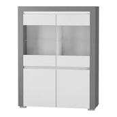 Kredensy - Kredens ABW-1 Alabama Restol Biały, Antracyt - miniaturka - grafika 1