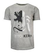 Koszulki męskie - T-shirt Szary Bawełniany, Męski, z Nadrukiem, Krótki Rękaw, U-neck - Otto Kern - miniaturka - grafika 1